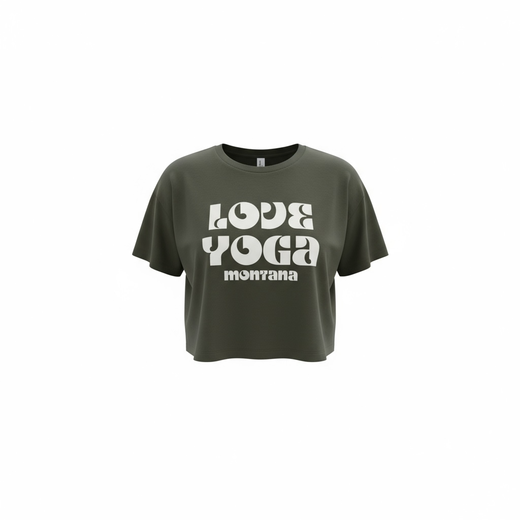Love Yoga Bella+Canvas Oversized Crop-Top