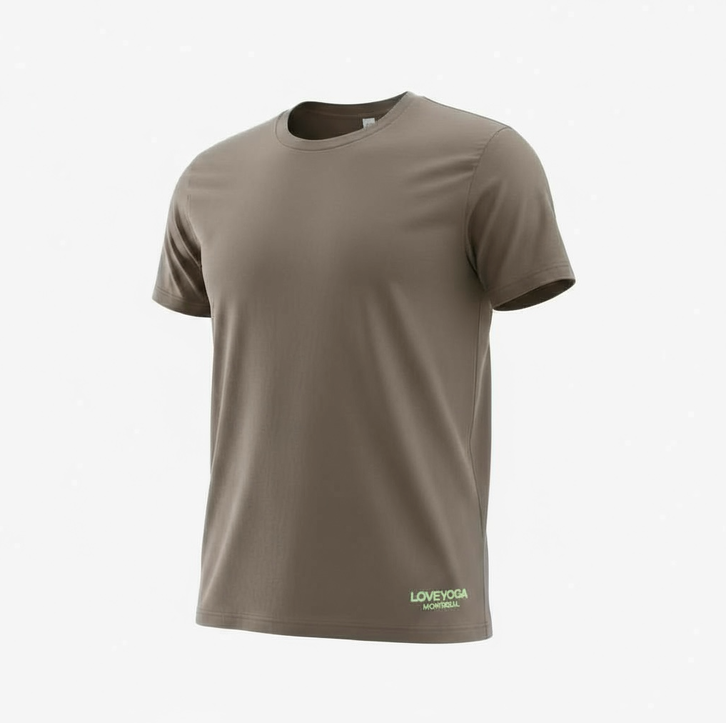 Love Yoga Bella+Canvas Unisex T-Shirt: Brown